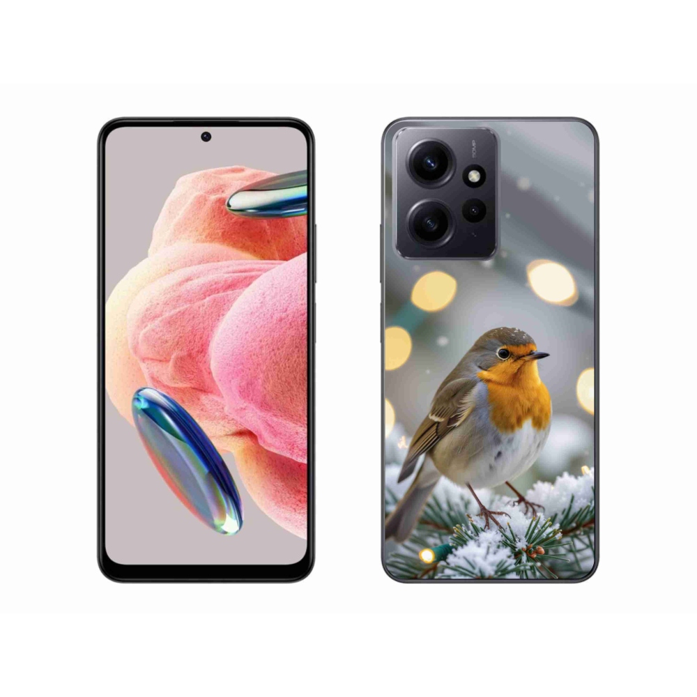 Gelový kryt mmCase na Xiaomi Redmi Note 12 - červenka v zimě