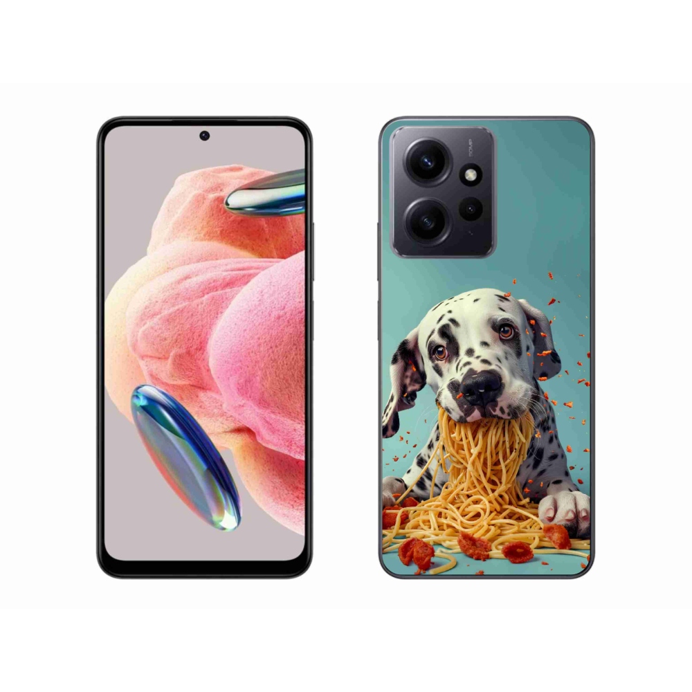 Gelový kryt mmCase na Xiaomi Redmi Note 12 - dalmatin a špagety
