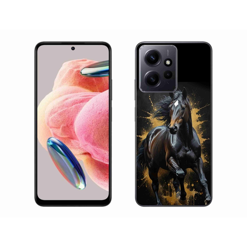 Gelový kryt mmCase na Xiaomi Redmi Note 12 - elegantní černý hřebec