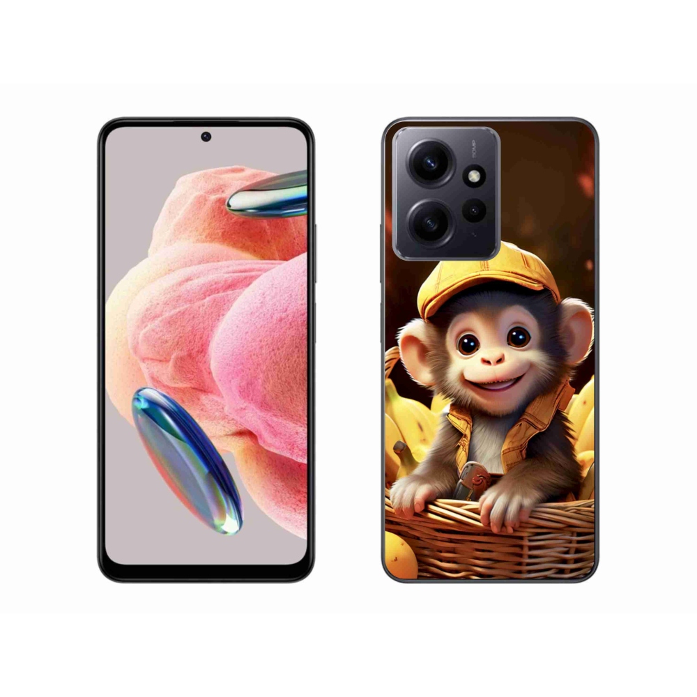 Gelový kryt mmCase na Xiaomi Redmi Note 12 - opice v košíku