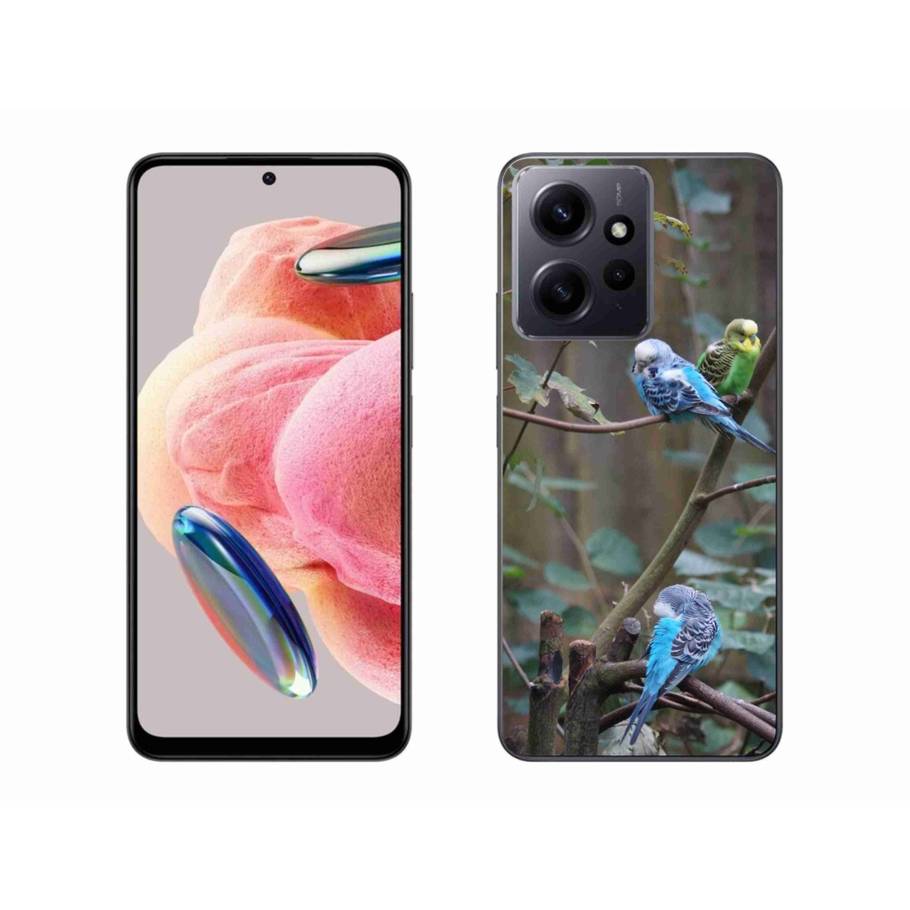 Gelový kryt mmCase na Xiaomi Redmi Note 12 - papoušci na větvi