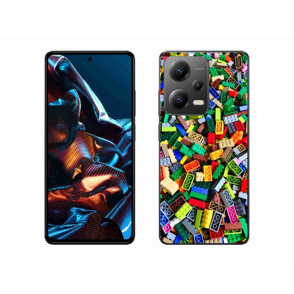 Gelový kryt mmCase na Xiaomi Redmi Note 12 Pro 5G - barevné stavební kostky