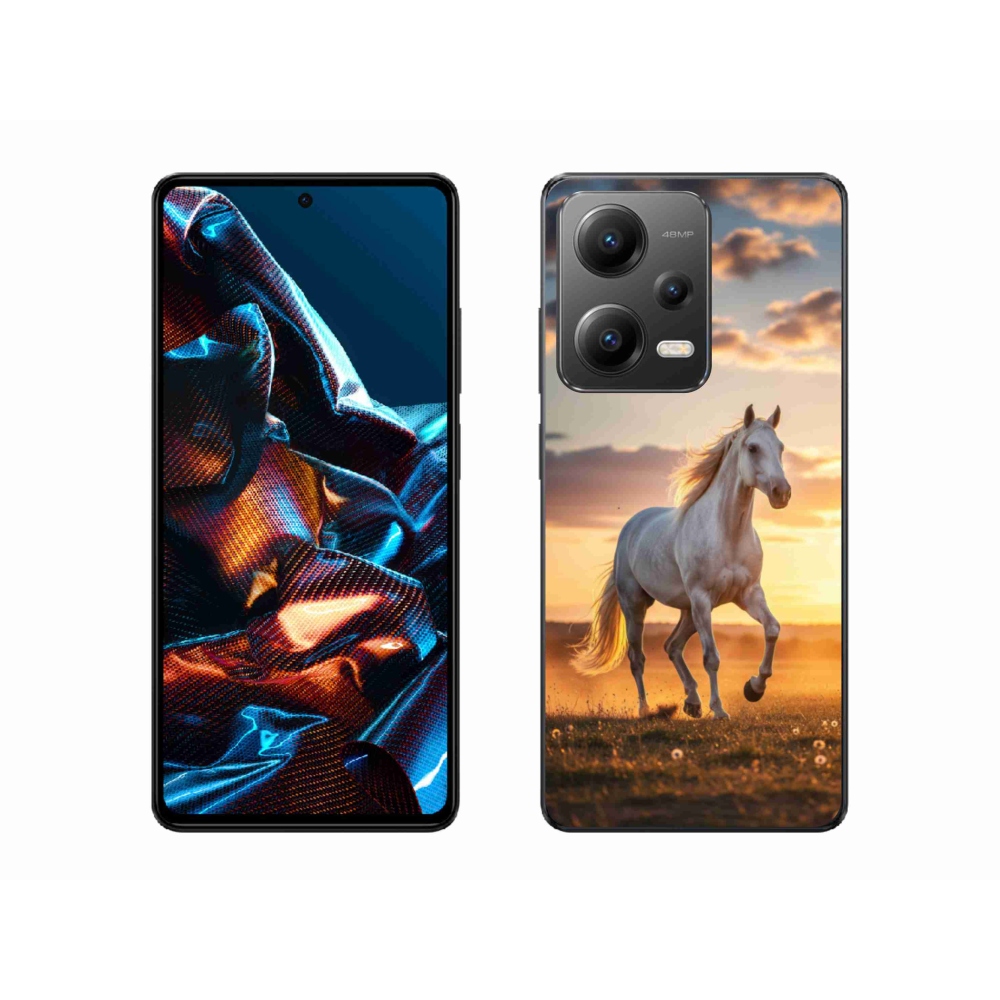 Gelový kryt mmCase na Xiaomi Redmi Note 12 Pro 5G - běžící bílý kůň 2