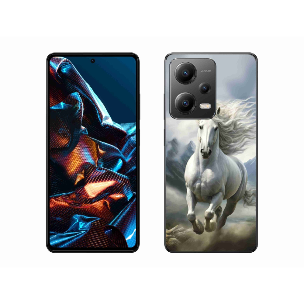 Gelový kryt mmCase na Xiaomi Redmi Note 12 Pro 5G - běžící bílý kůň 3