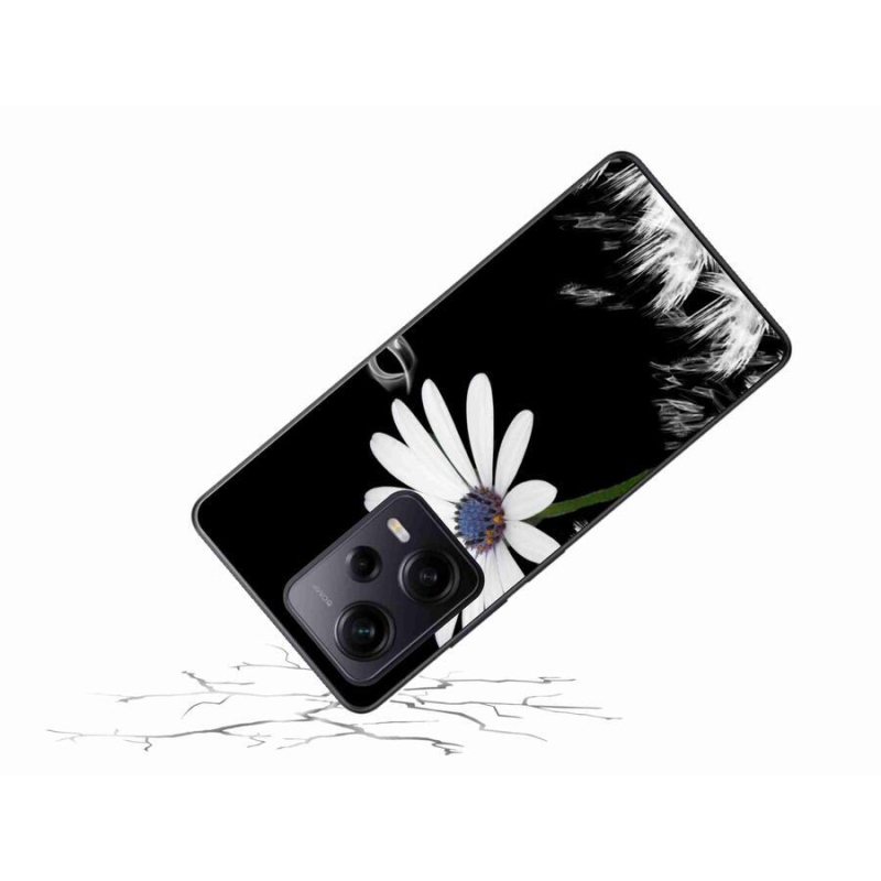 Gelový kryt mmCase na Xiaomi Redmi Note 12 Pro+ 5G - bílá květina
