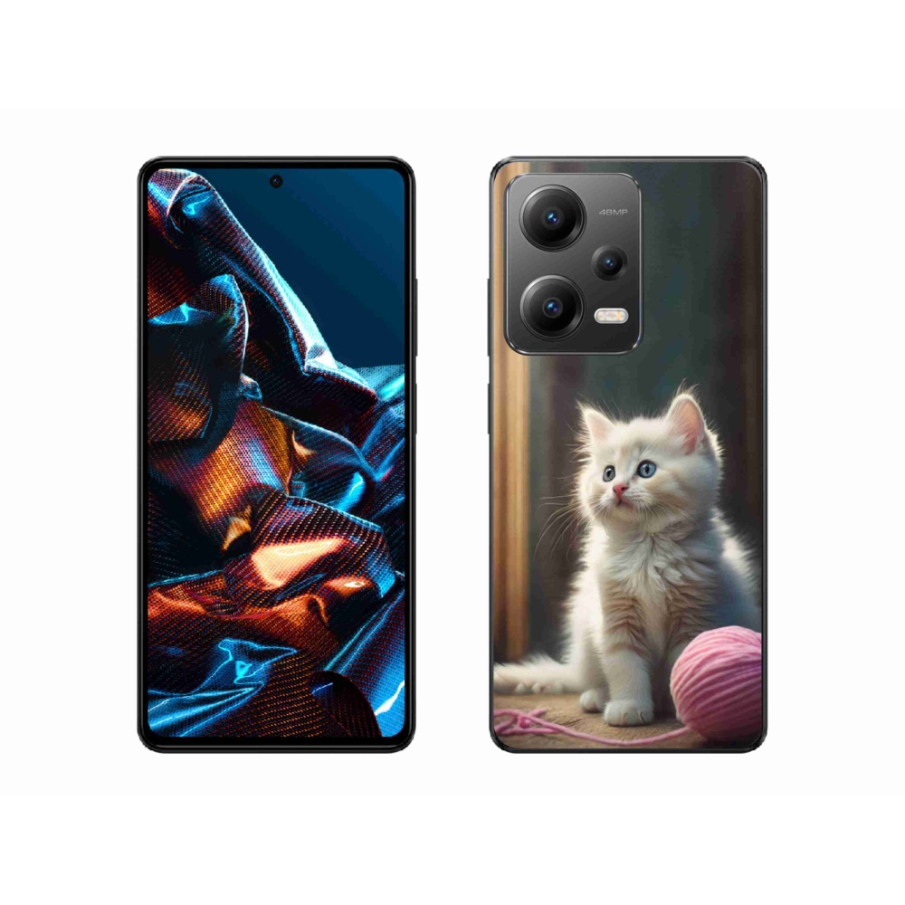 Gelový kryt mmCase na Xiaomi Redmi Note 12 Pro 5G - bílé kotě 2