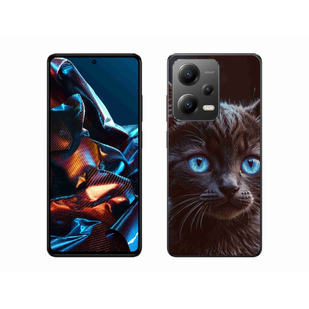 Gelový kryt mmCase na Xiaomi Redmi Note 12 Pro 5G - černé kotě 2