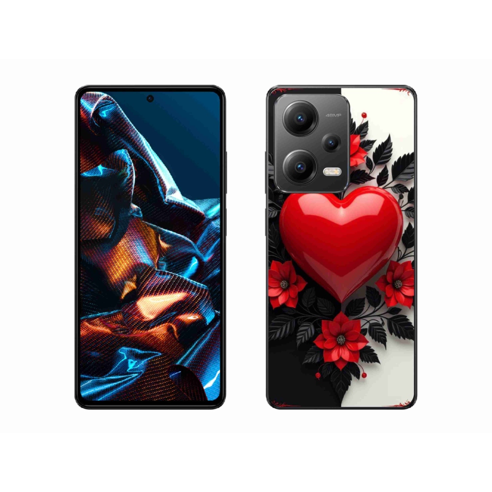 Gelový kryt mmCase na Xiaomi Redmi Note 12 Pro 5G - červené srdce