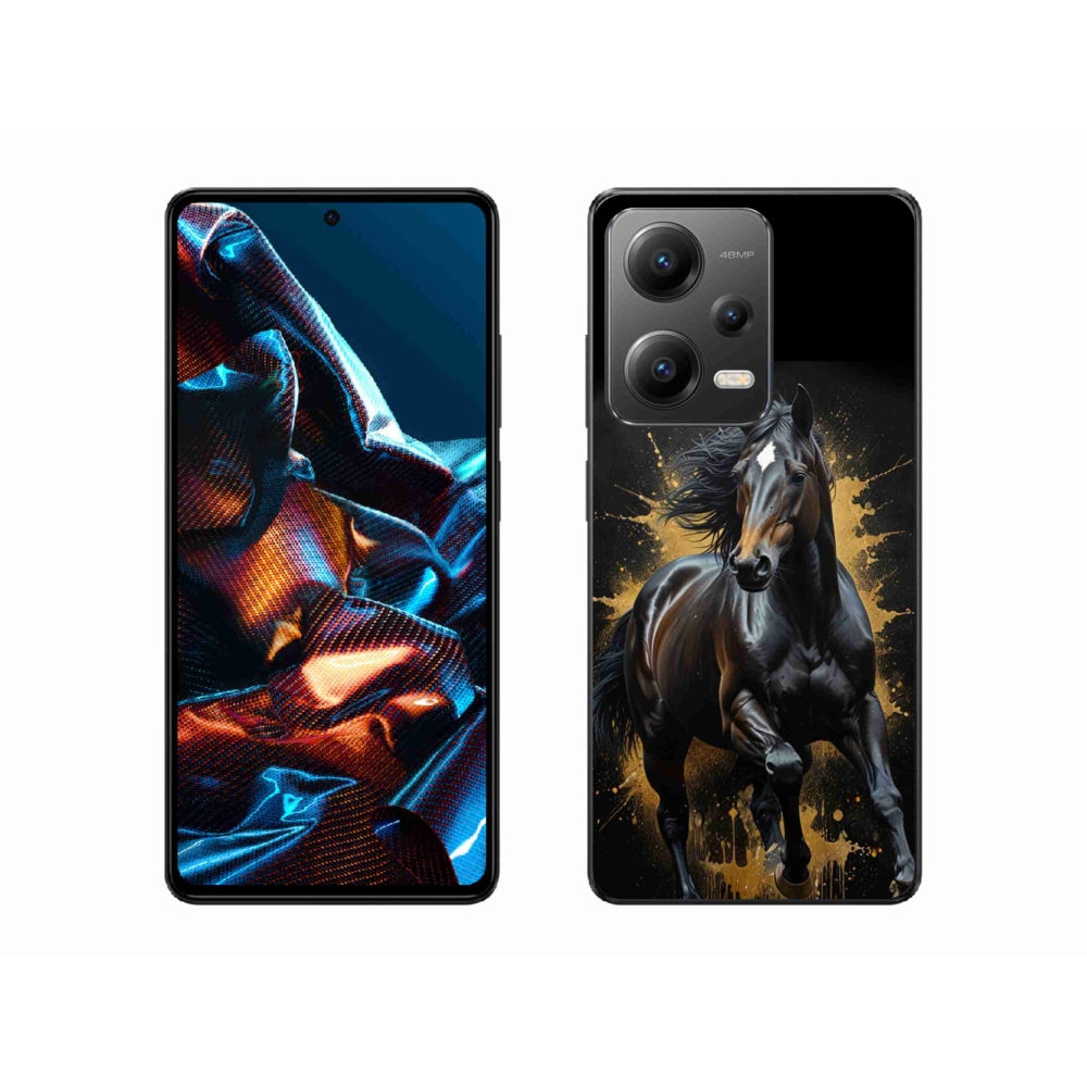 Gelový kryt mmCase na Xiaomi Redmi Note 12 Pro 5G - elegantní černý hřebec