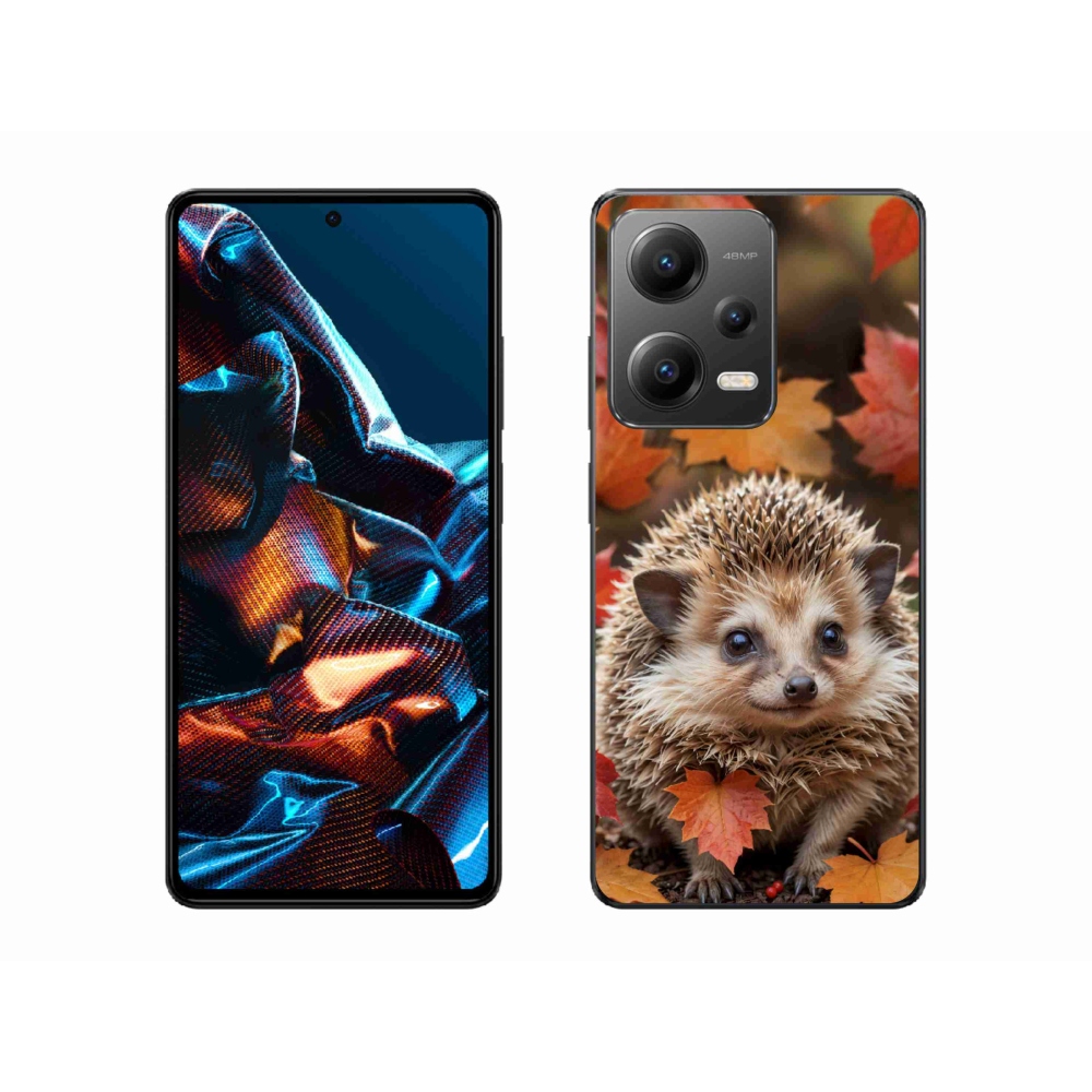 Gelový kryt mmCase na Xiaomi Redmi Note 12 Pro 5G - ježek v listí