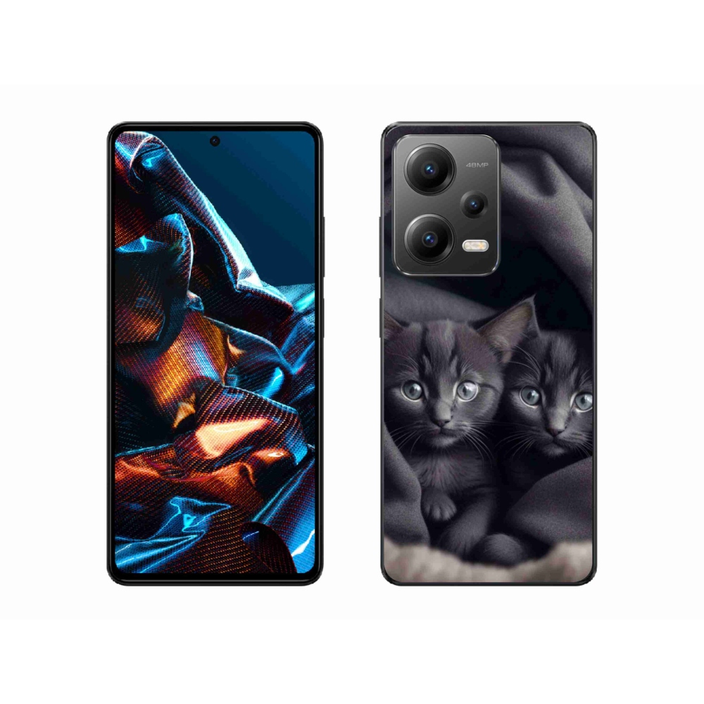 Gelový kryt mmCase na Xiaomi Redmi Note 12 Pro 5G - kočičí duo