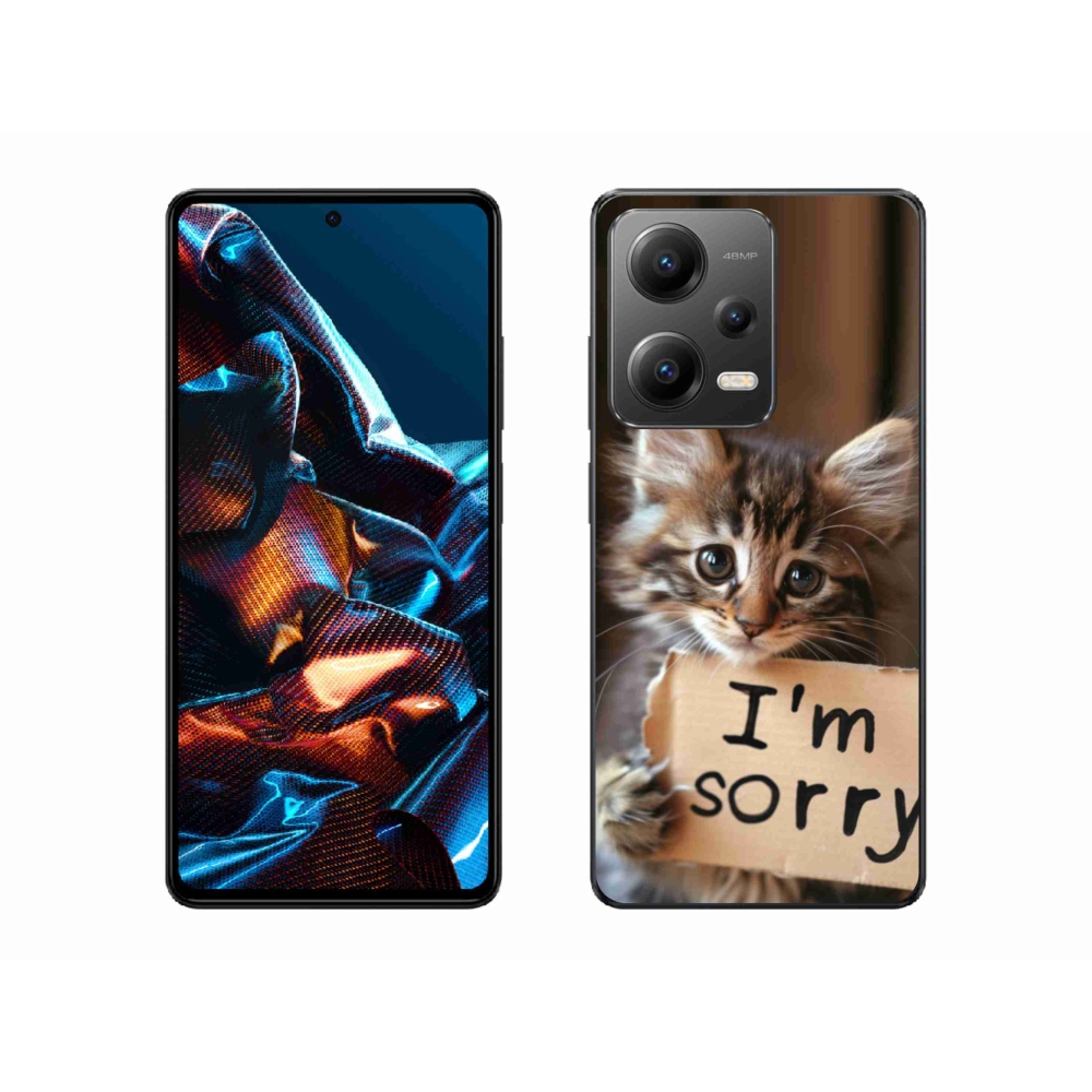 Gelový kryt mmCase na Xiaomi Redmi Note 12 Pro 5G - kočíčí omluva