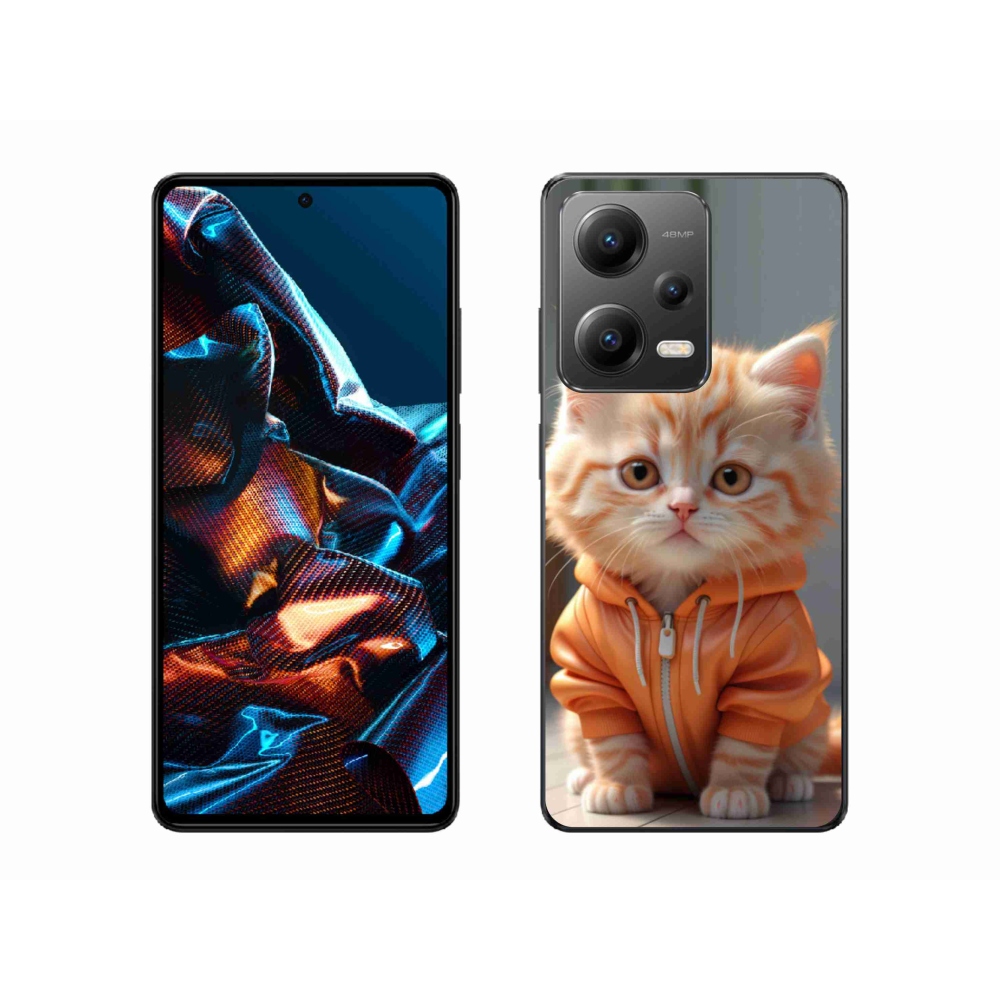 Gelový kryt mmCase na Xiaomi Redmi Note 12 Pro 5G - kotě v mikině