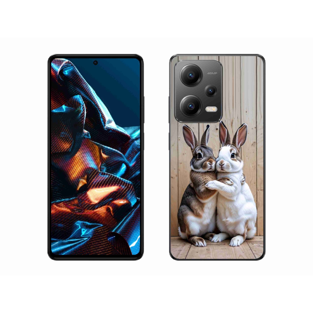 Gelový kryt mmCase na Xiaomi Redmi Note 12 Pro 5G - králičí pár