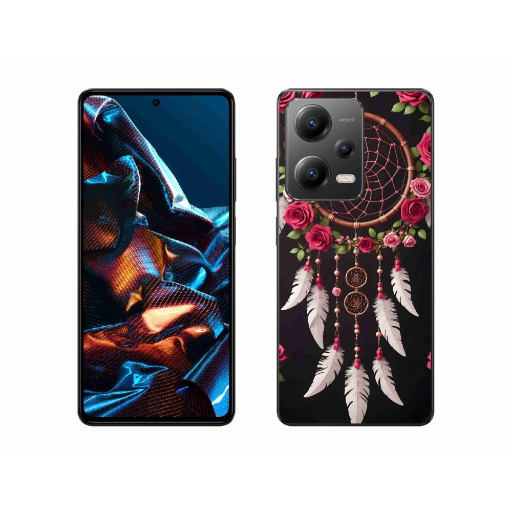 Gelový kryt mmCase na Xiaomi Redmi Note 12 Pro 5G - lapač snů s růžemi