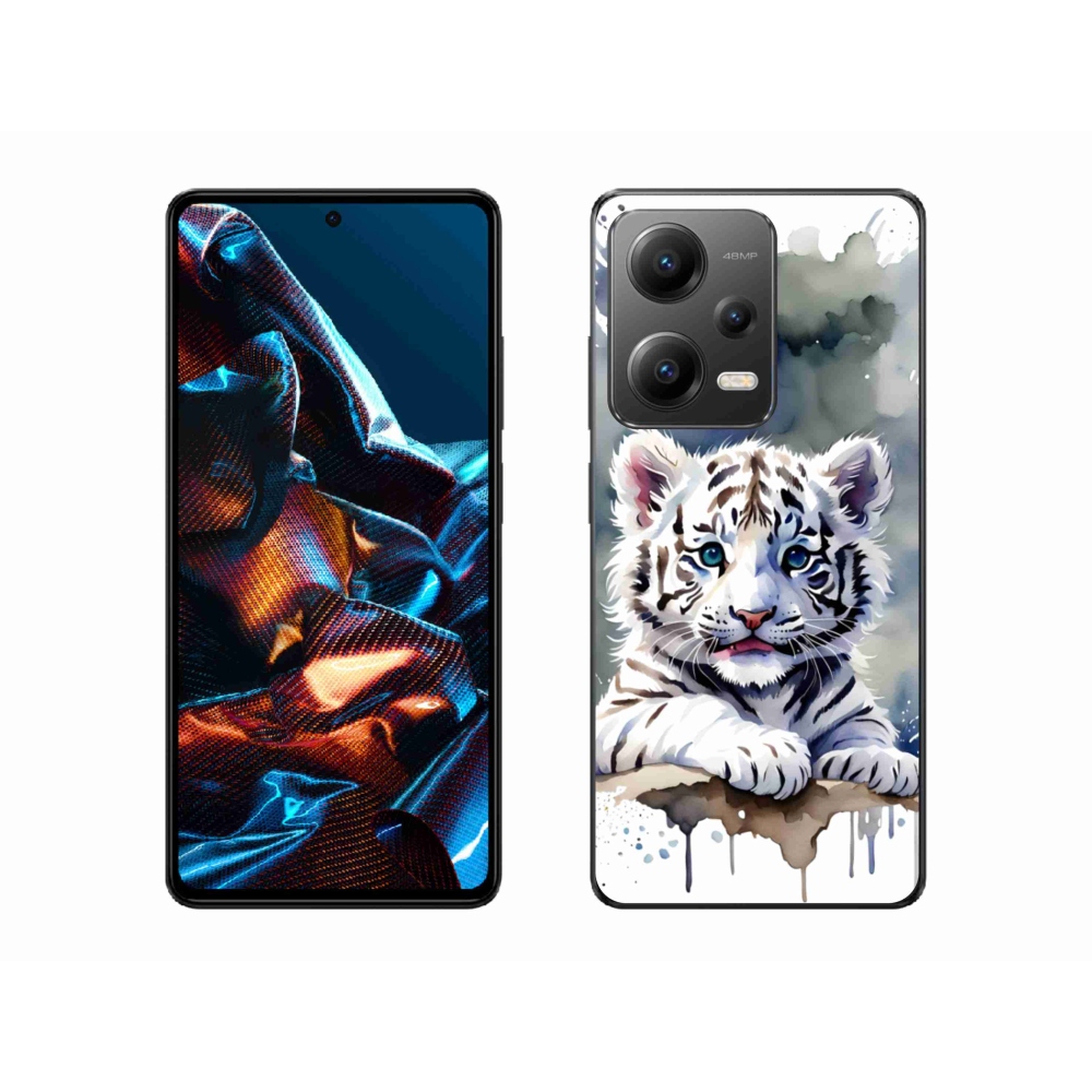 Gelový kryt mmCase na Xiaomi Redmi Note 12 Pro 5G - mládě bílého tygra
