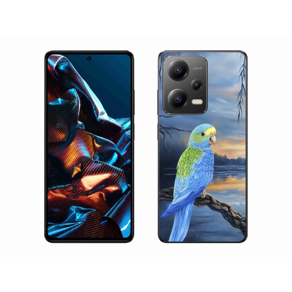 Gelový kryt mmCase na Xiaomi Redmi Note 12 Pro 5G - modrý papoušek