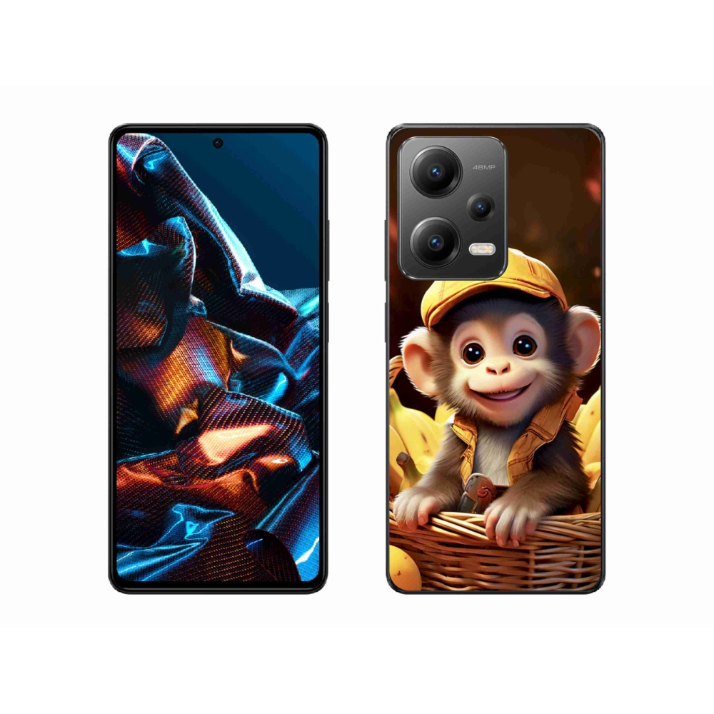 Gelový kryt mmCase na Xiaomi Redmi Note 12 Pro 5G - opice v košíku