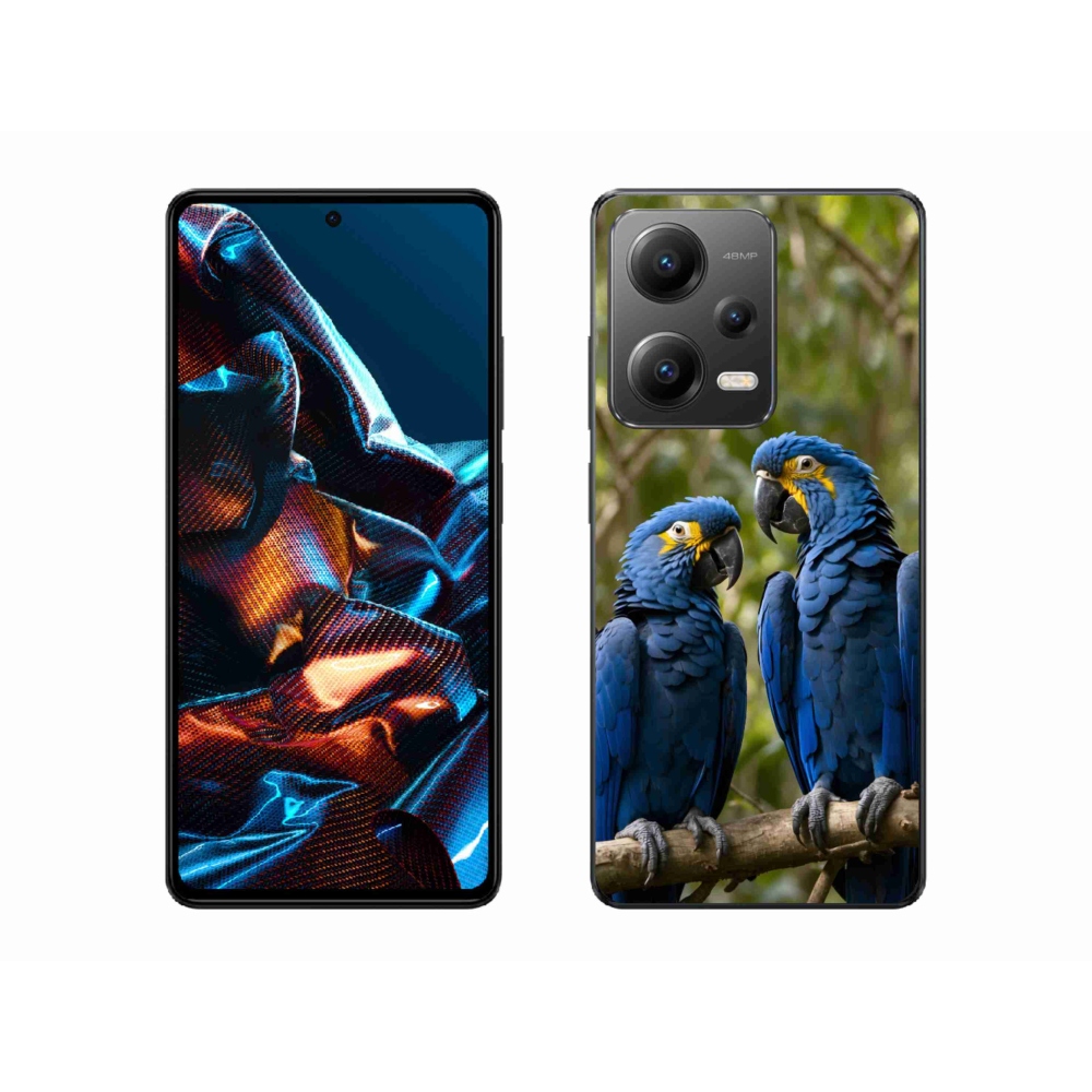 Gelový kryt mmCase na Xiaomi Redmi Note 12 Pro 5G - papouščí duo