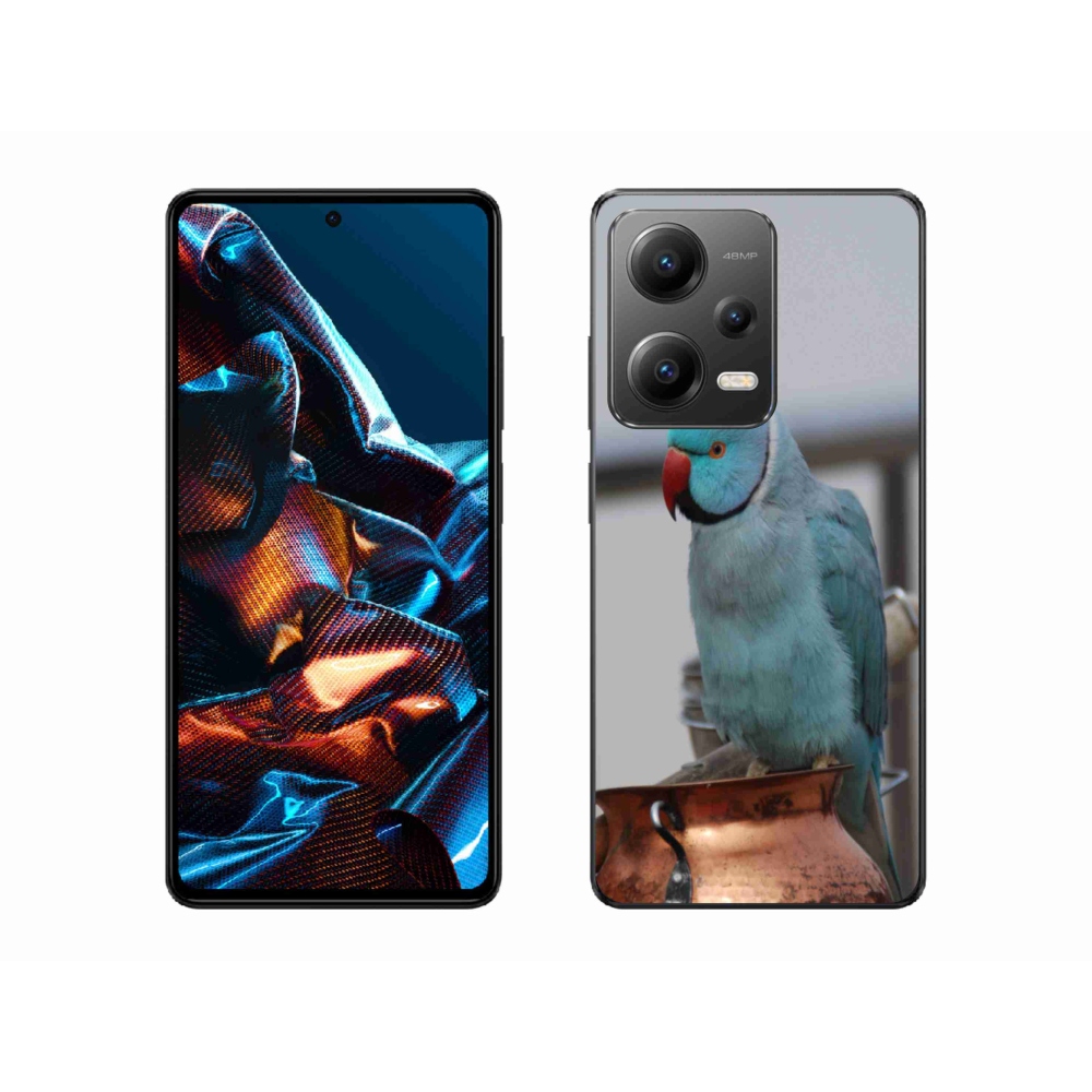Gelový kryt mmCase na Xiaomi Redmi Note 12 Pro 5G - papoušek alexandr modrý