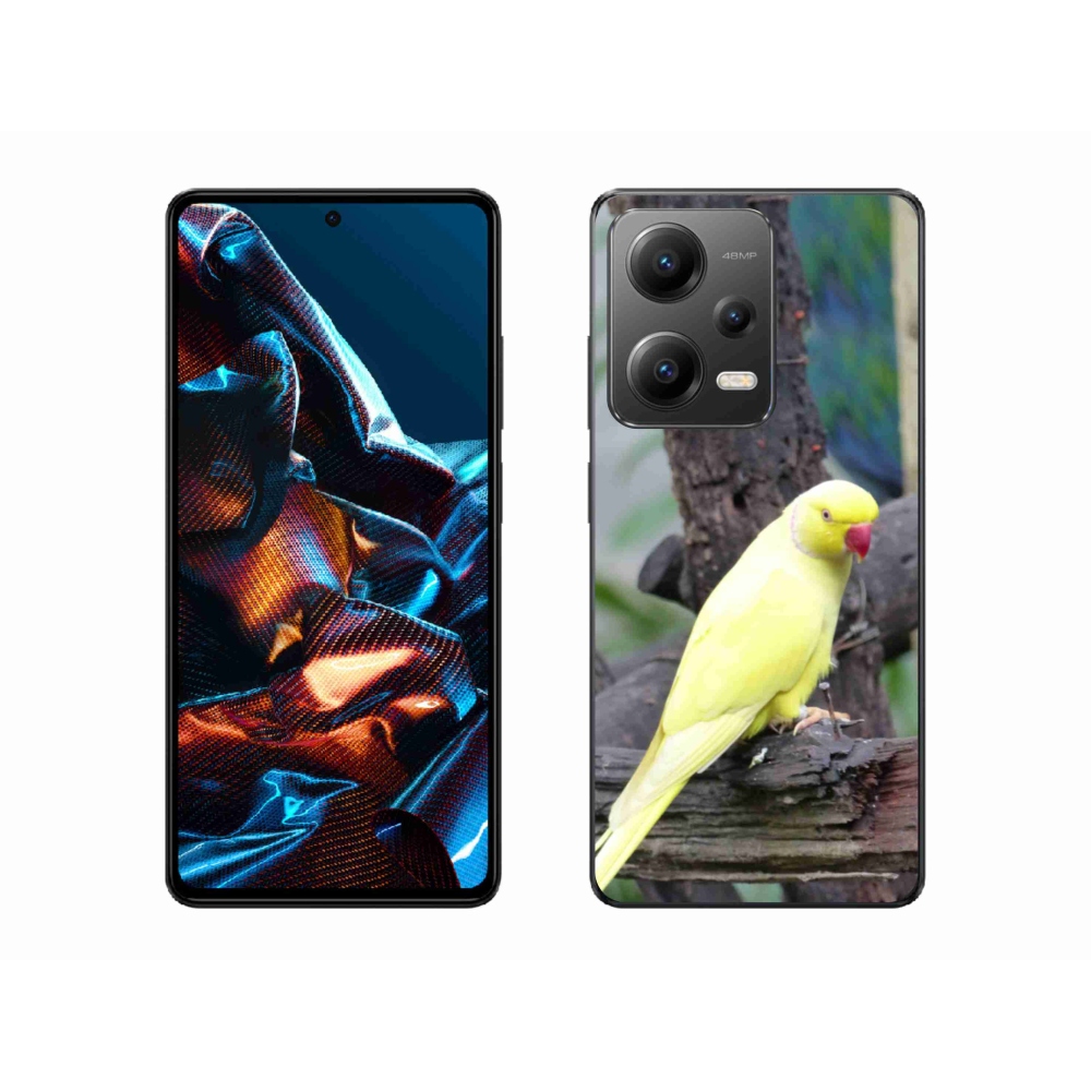 Gelový kryt mmCase na Xiaomi Redmi Note 12 Pro 5G - papoušek alexandr žlutý