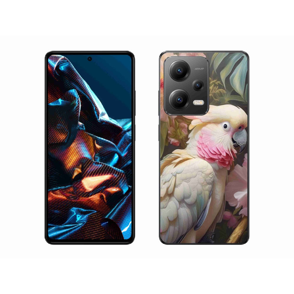 Gelový kryt mmCase na Xiaomi Redmi Note 12 Pro 5G - papoušek kakadu růžový 2