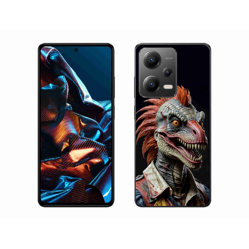 Gelový kryt mmCase na Xiaomi Redmi Note 12 Pro 5G - punk dinosaurus
