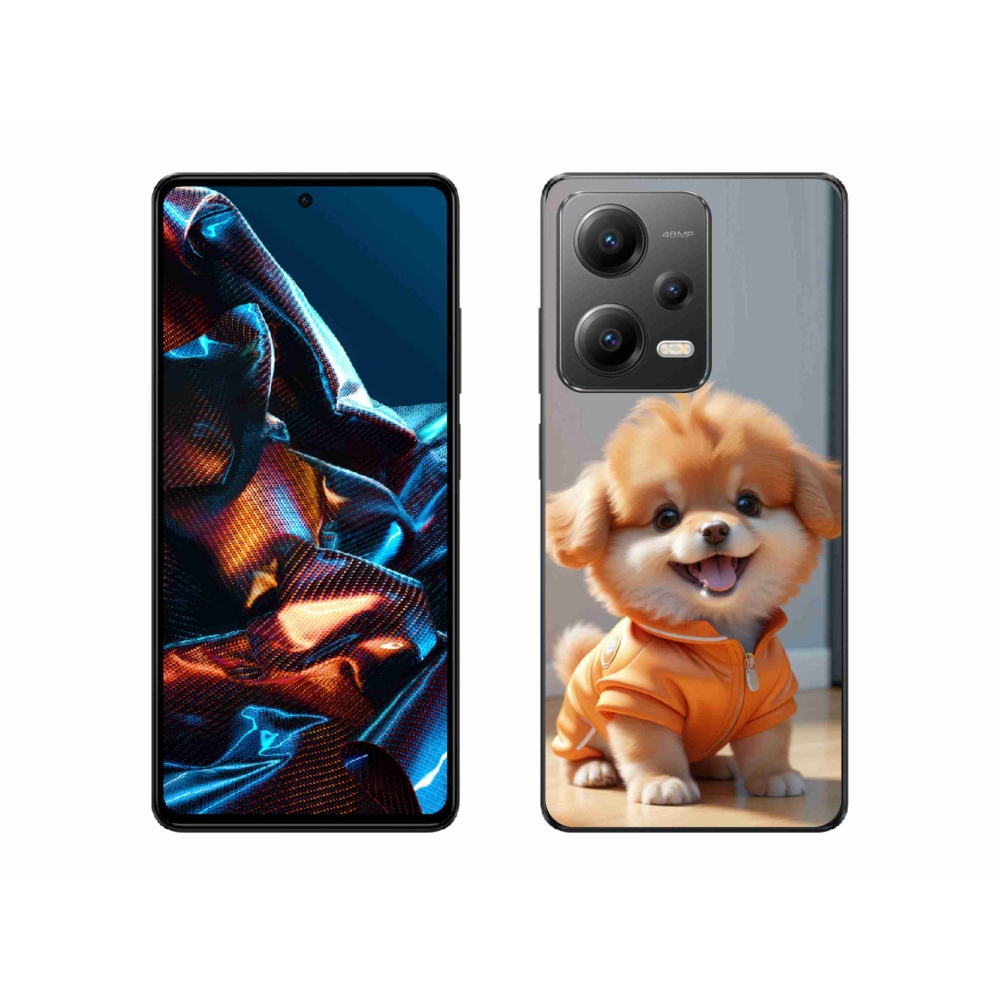 Gelový kryt mmCase na Xiaomi Redmi Note 12 Pro 5G - roztomilý pomeranian v mikině