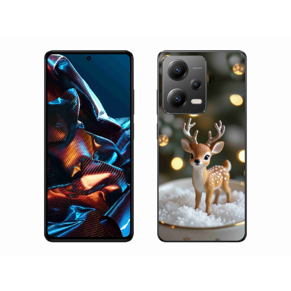 Gelový kryt mmCase na Xiaomi Redmi Note 12 Pro 5G - roztomilý vánoční jelen