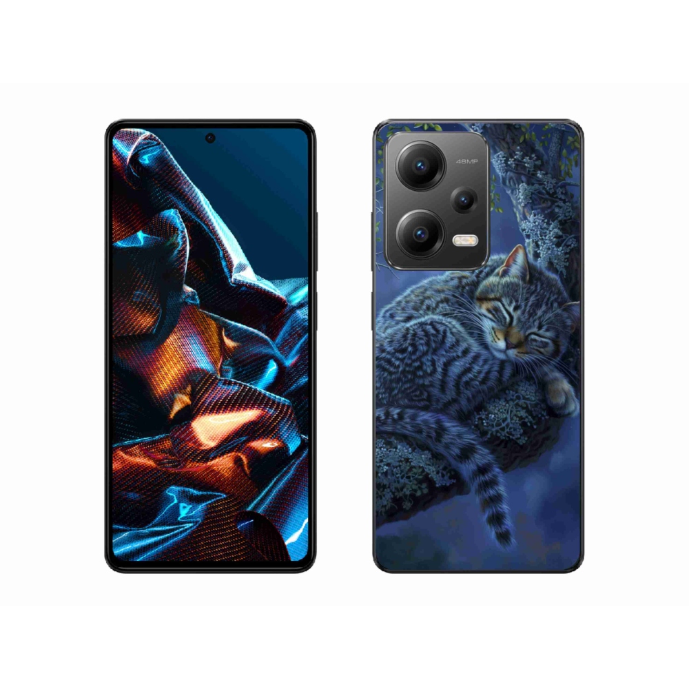 Gelový kryt mmCase na Xiaomi Redmi Note 12 Pro 5G - spící kočka