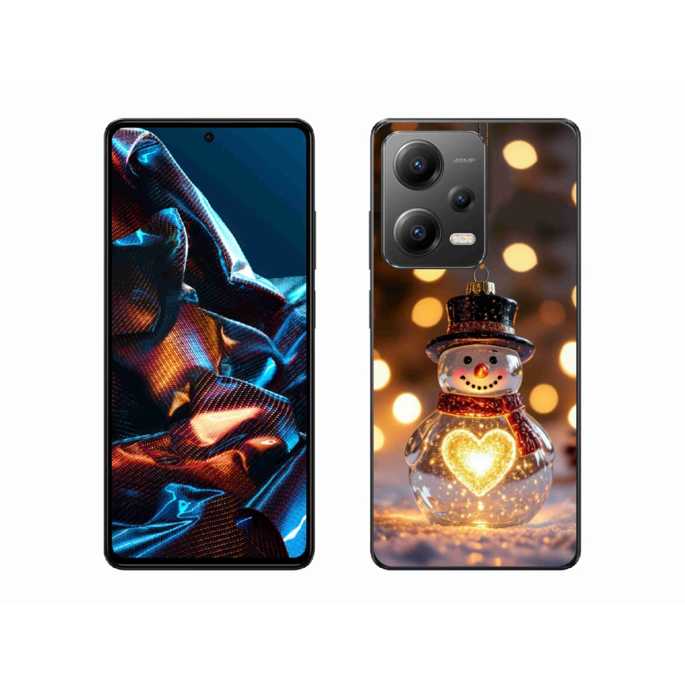 Gelový kryt mmCase na Xiaomi Redmi Note 12 Pro 5G - svítící vánoční sněhulák