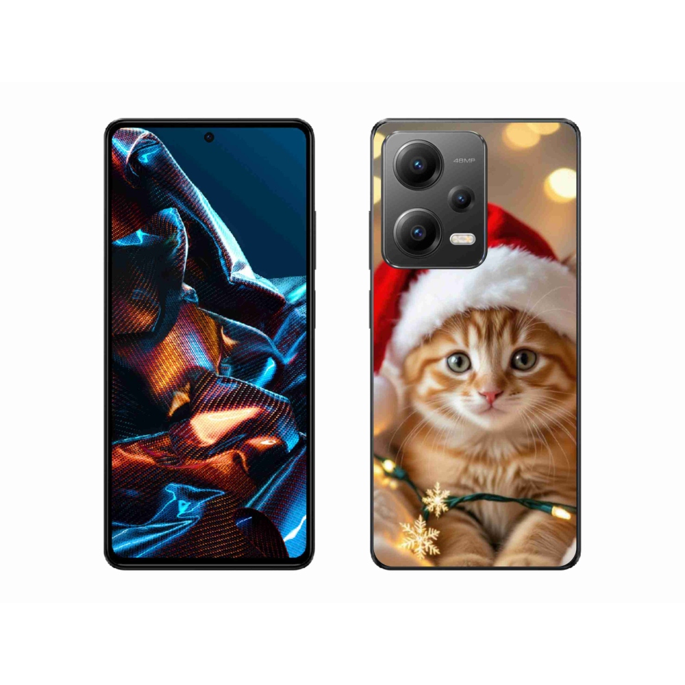 Gelový kryt mmCase na Xiaomi Redmi Note 12 Pro 5G - vánoční kotě