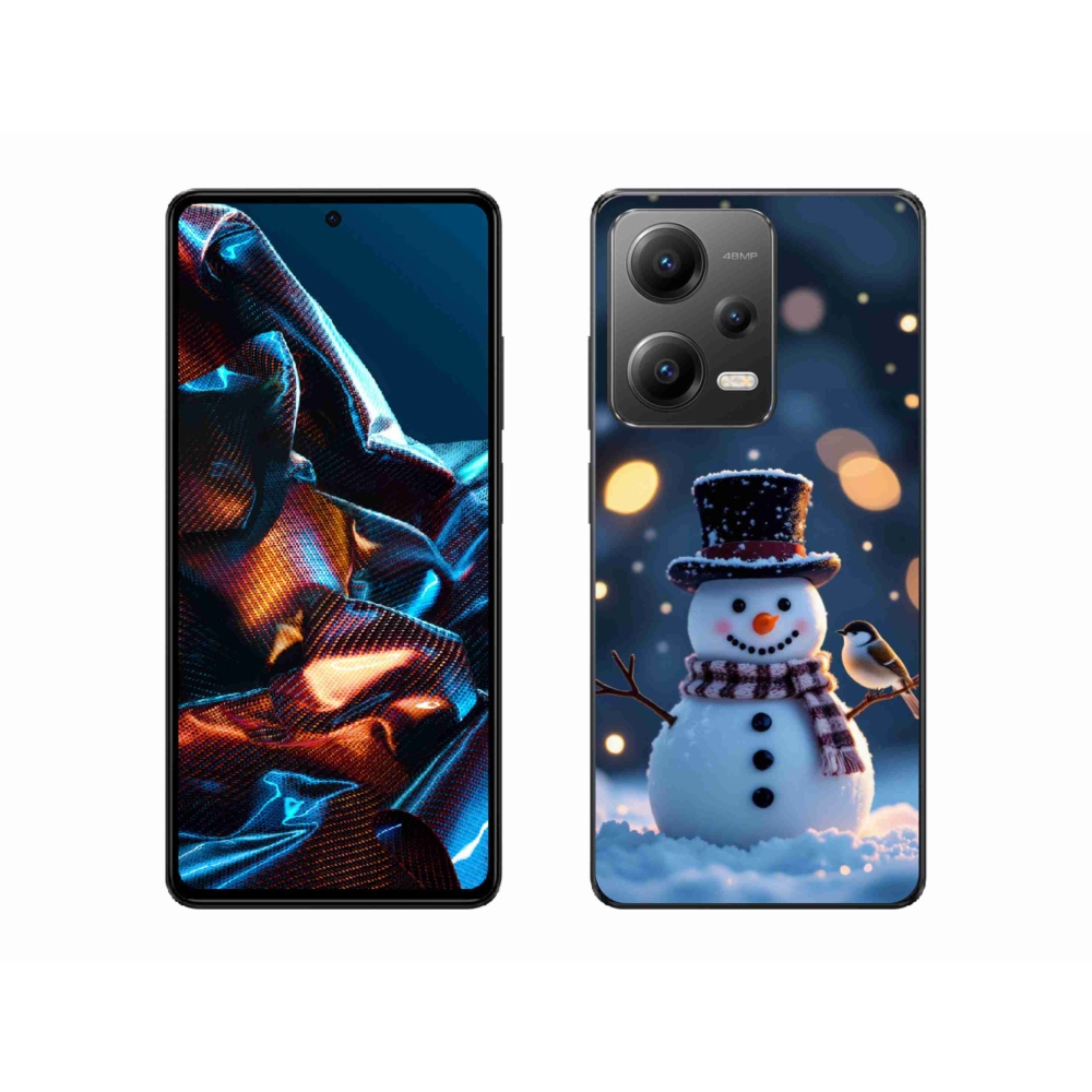 Gelový kryt mmCase na Xiaomi Redmi Note 12 Pro 5G - vánoční sněhulák