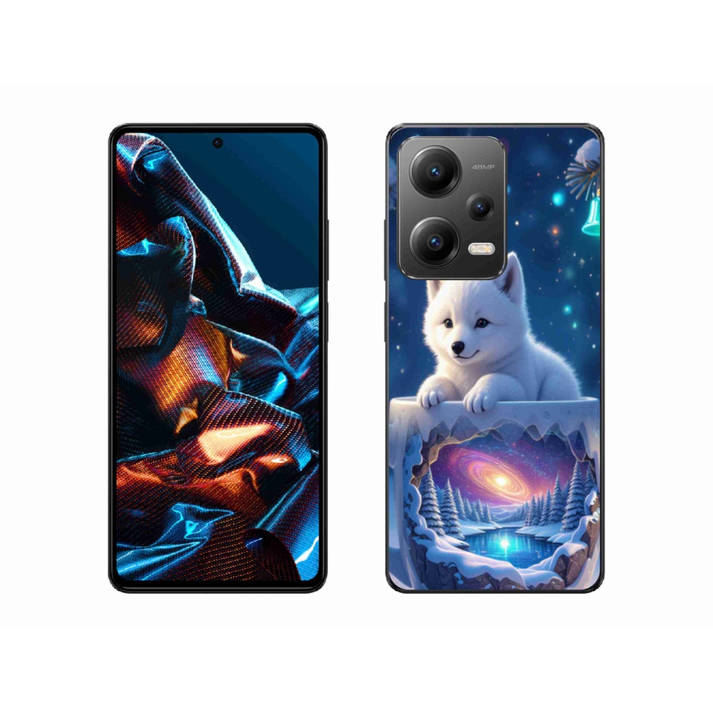 Gelový kryt mmCase na Xiaomi Redmi Note 12 Pro 5G - vánoční štěně