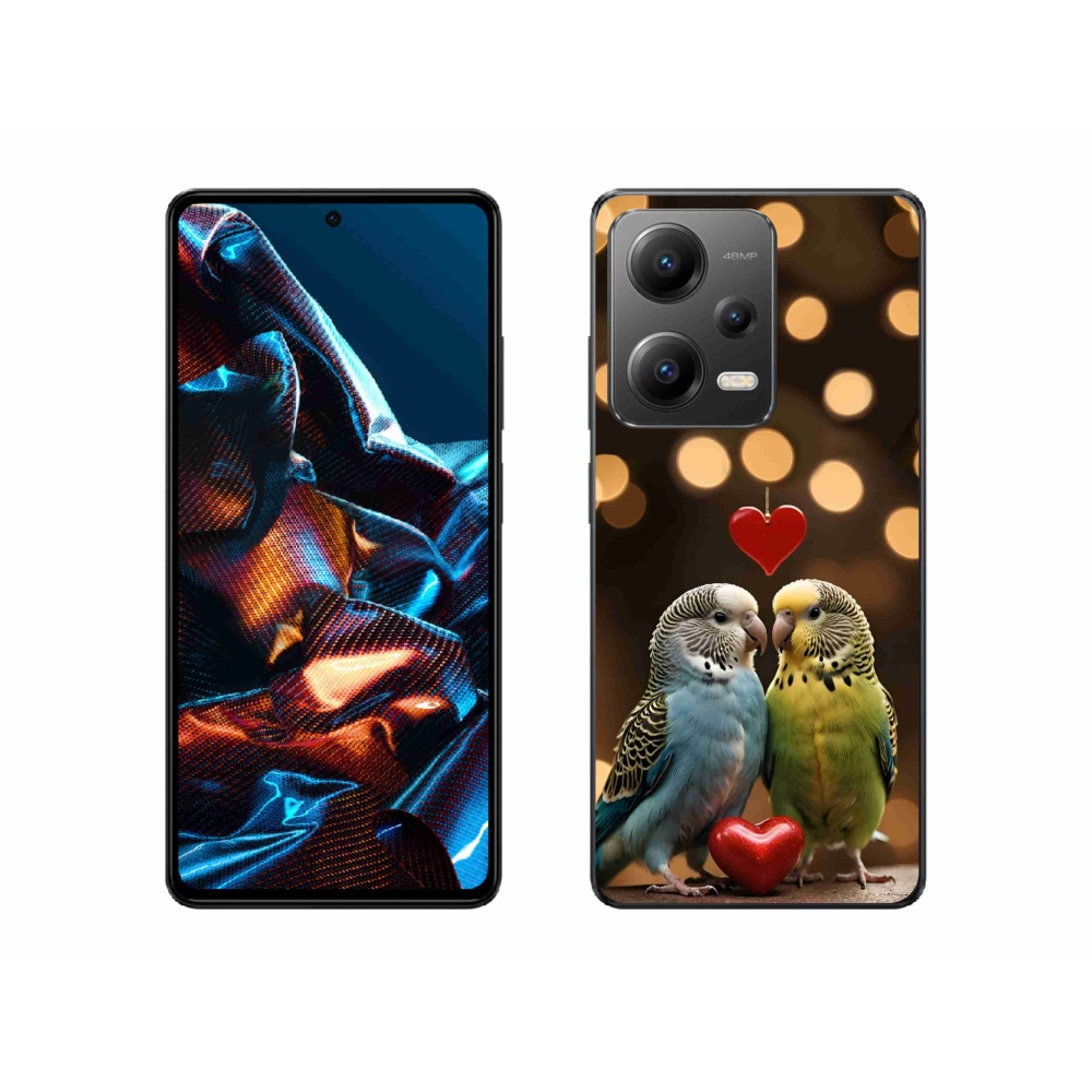 Gelový kryt mmCase na Xiaomi Redmi Note 12 Pro 5G - zamilovaní papoušci