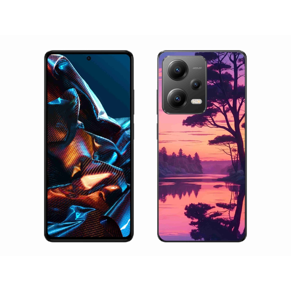 Gelový kryt mmCase na Xiaomi Redmi Note 12 Pro 5G - západ slunce nad jezerem