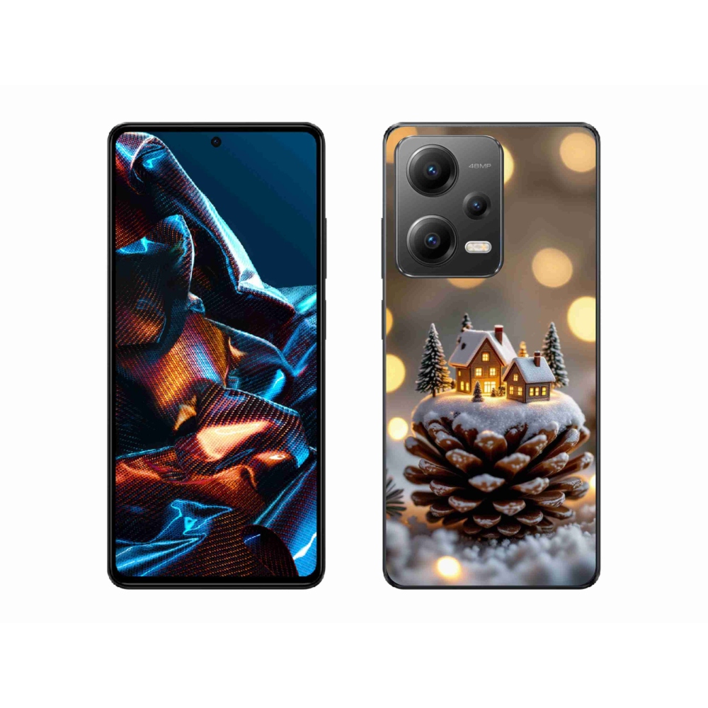 Gelový kryt mmCase na Xiaomi Redmi Note 12 Pro 5G - zimní vesnička