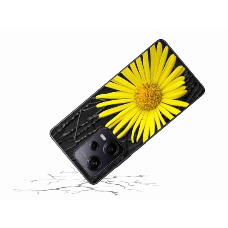 Gelový kryt mmCase na Xiaomi Redmi Note 12 Pro+ 5G - žlutá květina