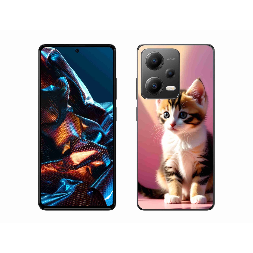 Gelový kryt mmCase na Xiaomi Redmi Note 12 Pro 5G - zvědavé kotě 2
