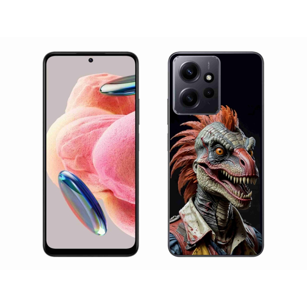 Gelový kryt mmCase na Xiaomi Redmi Note 12 - punk dinosaurus