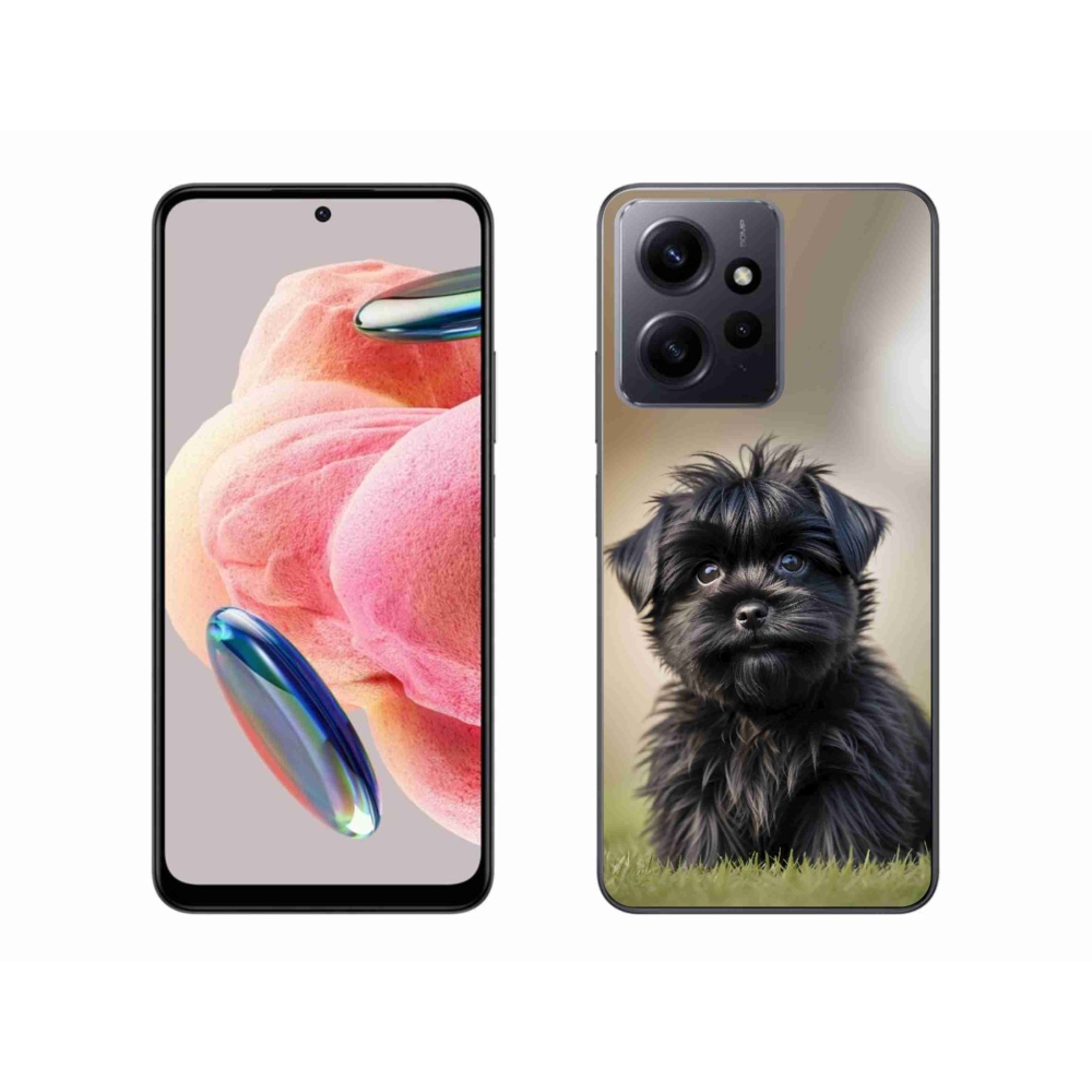 Gelový kryt mmCase na Xiaomi Redmi Note 12 - roztomilý černý pejsek