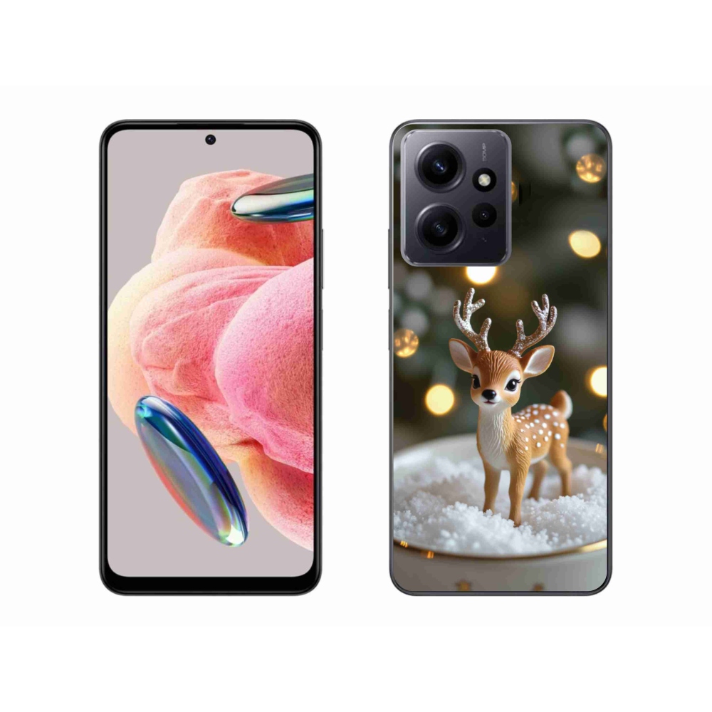 Gelový kryt mmCase na Xiaomi Redmi Note 12 - roztomilý vánoční jelen
