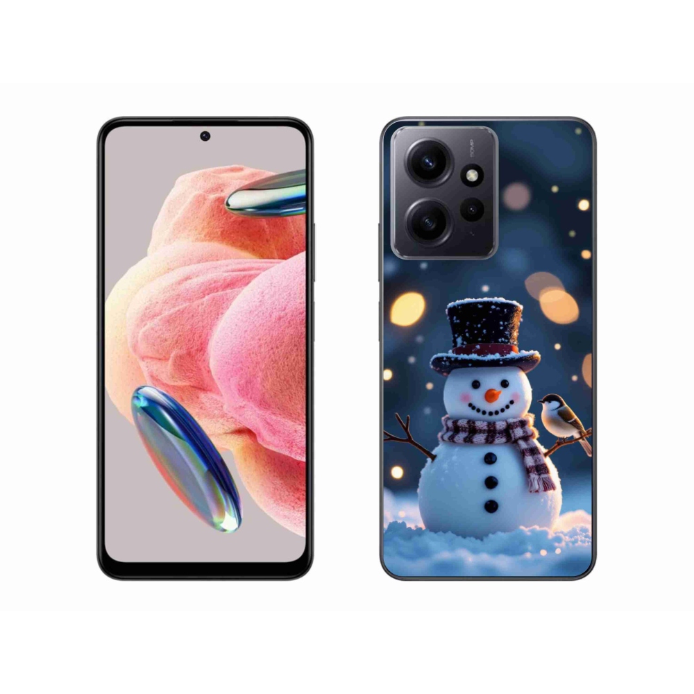 Gelový kryt mmCase na Xiaomi Redmi Note 12 - vánoční sněhulák