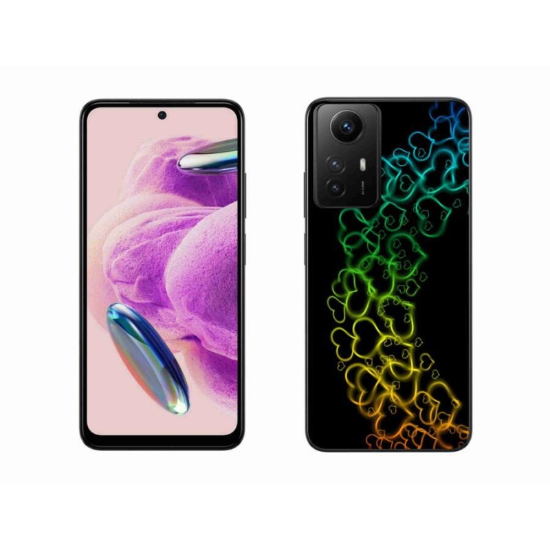 Gelový kryt mmCase na Xiaomi Redmi Note 12S - barevná srdíčka