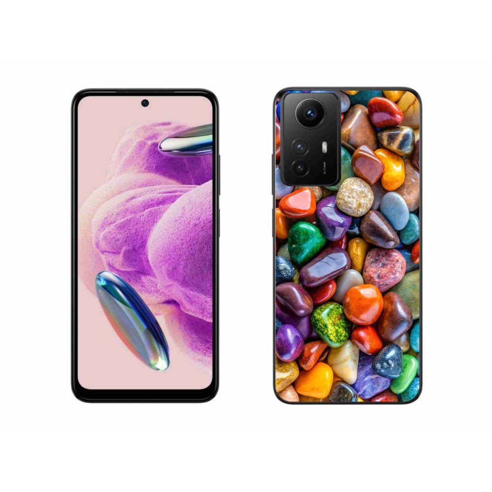 Gelový kryt mmCase na Xiaomi Redmi Note 12S - barevné kamínky