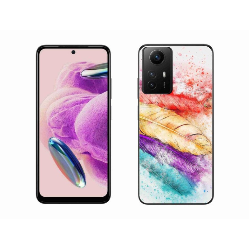 Gelový kryt mmCase na Xiaomi Redmi Note 12S - barevné peří