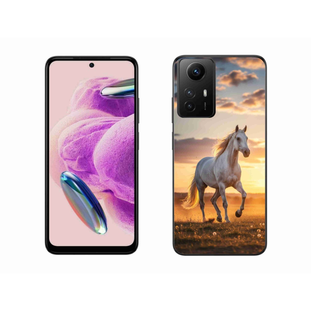 Gelový kryt mmCase na Xiaomi Redmi Note 12S - běžící bílý kůň 2