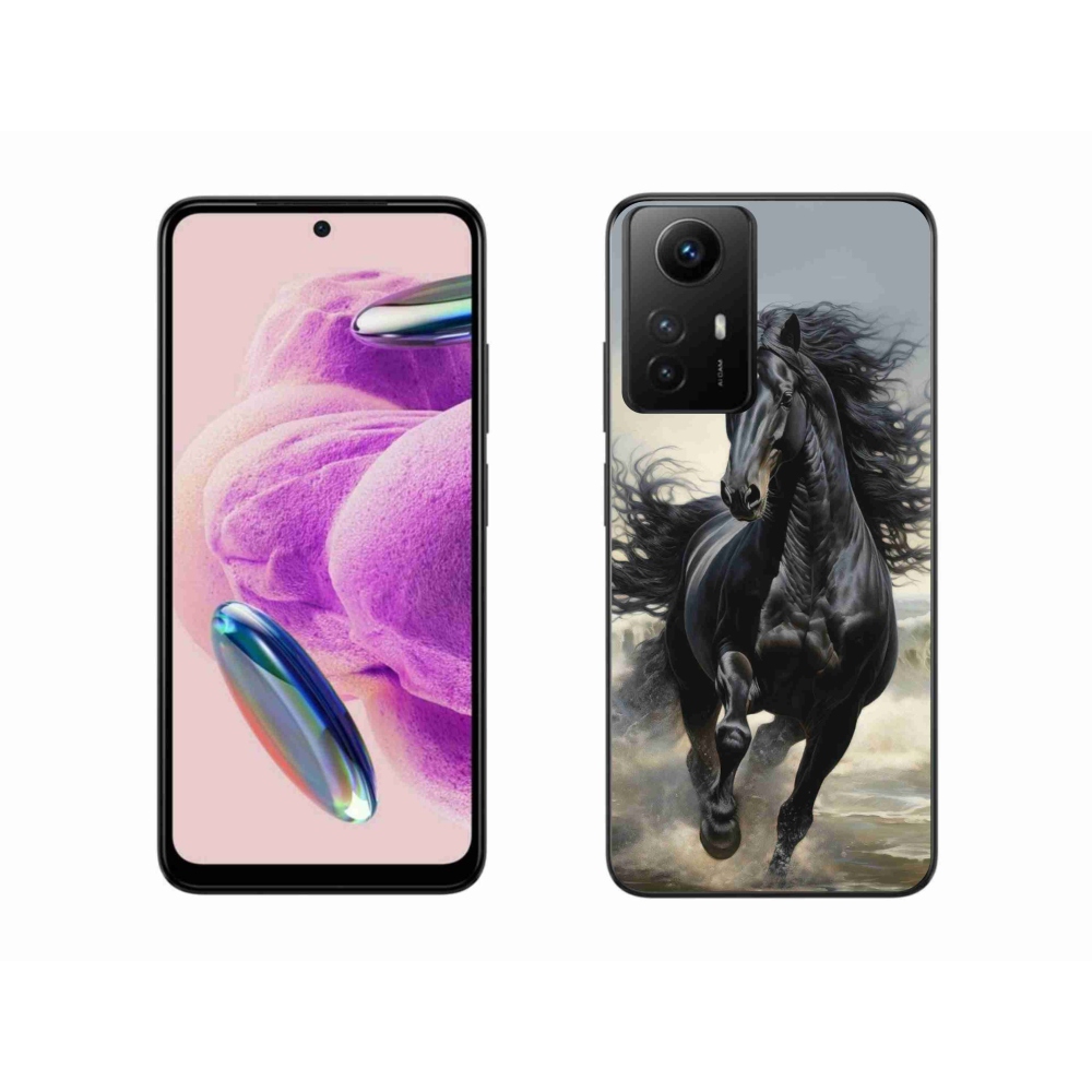 Gelový kryt mmCase na Xiaomi Redmi Note 12S - běžící černý kůň