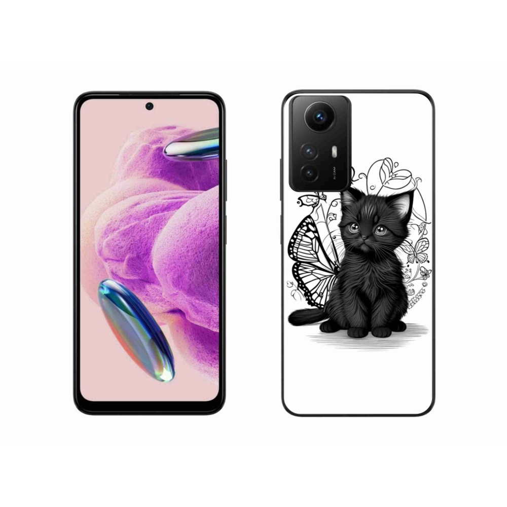Gelový kryt mmCase na Xiaomi Redmi Note 12S - černé kotě
