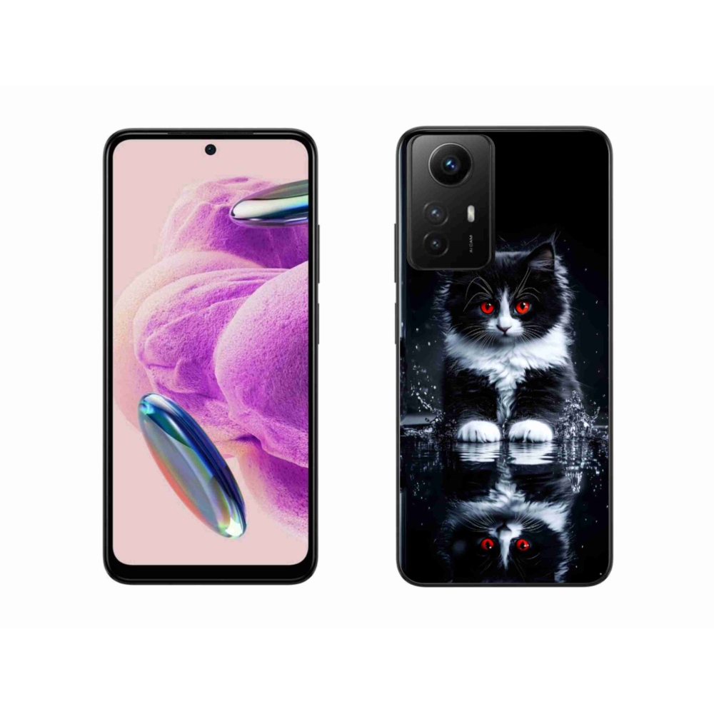 Gelový kryt mmCase na Xiaomi Redmi Note 12S - černobílé kotě